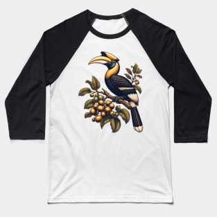 The Great Hornbill on Fig Tree, Vintage Baseball T-Shirt